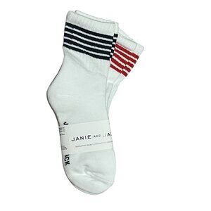 Janie & Jack Socks 1 Pair Boy Socks Sz 12-24 Months Navy Blue & Red